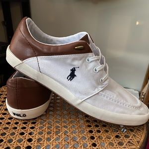 Men’s Polo Ralph Lauren Sneakers Canvas Leather 12